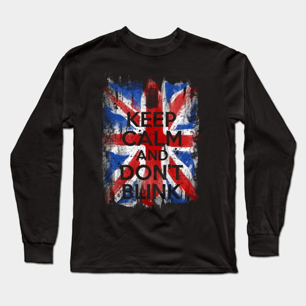 Keep calm and don't blink Long Sleeve T-Shirt by Bomdesignz